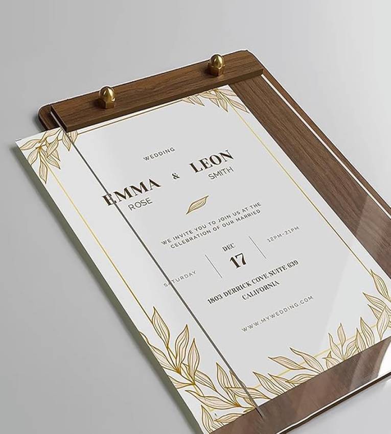 Porte-Affiche A5 Transparent – Support Présentoir de Table pour Documents & Promotions